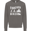 Motorbike Motorcycle Forever Biker Mens Sweatshirt Jumper Charcoal