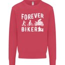 Motorbike Motorcycle Forever Biker Mens Sweatshirt Jumper Heliconia