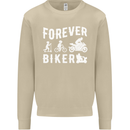 Motorbike Motorcycle Forever Biker Mens Sweatshirt Jumper Sand