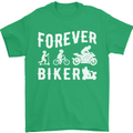 Motorbike Motorcycle Forever Biker Mens T-Shirt Cotton Gildan Irish Green