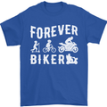 Motorbike Motorcycle Forever Biker Mens T-Shirt Cotton Gildan Royal Blue