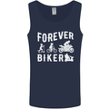 Motorbike Motorcycle Forever Biker Mens Vest Tank Top Navy Blue