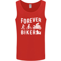 Motorbike Motorcycle Forever Biker Mens Vest Tank Top Red
