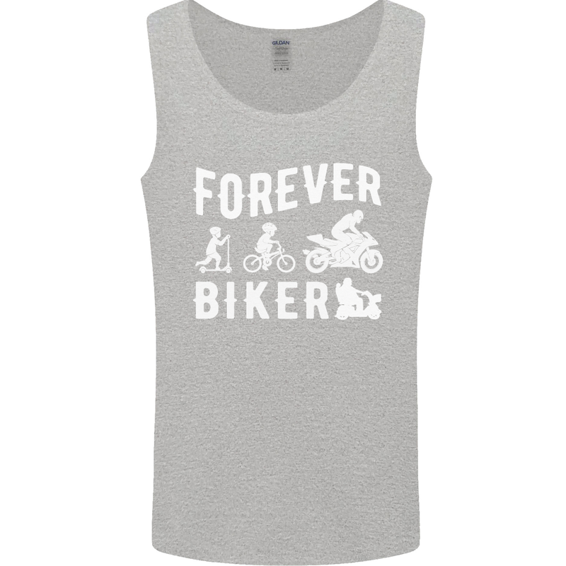 Motorbike Motorcycle Forever Biker Mens Vest Tank Top Sports Grey