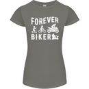 Motorbike Motorcycle Forever Biker Womens Petite Cut T-Shirt Charcoal
