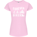 Motorbike Motorcycle Forever Biker Womens Petite Cut T-Shirt Light Pink