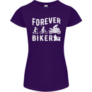 Motorbike Motorcycle Forever Biker Womens Petite Cut T-Shirt Purple
