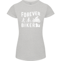 Motorbike Motorcycle Forever Biker Womens Petite Cut T-Shirt Sports Grey