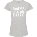 Motorbike Motorcycle Forever Biker Womens Petite Cut T-Shirt Sports Grey