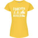 Motorbike Motorcycle Forever Biker Womens Petite Cut T-Shirt Yellow