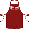 Motorbike Problem Solved Biker Motorcycle Cotton Apron 100% Organic Maroon