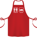 Motorbike Problem Solved Biker Motorcycle Cotton Apron 100% Organic Red