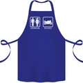 Motorbike Problem Solved Biker Motorcycle Cotton Apron 100% Organic Royal Blue