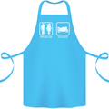 Motorbike Problem Solved Biker Motorcycle Cotton Apron 100% Organic Turquoise