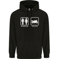 Motorbike Problem Solved Biker Motorcycle Mens 80% Cotton Hoodie Black