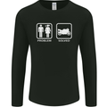 Motorbike Problem Solved Biker Motorcycle Mens Long Sleeve T-Shirt Black