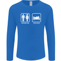Motorbike Problem Solved Biker Motorcycle Mens Long Sleeve T-Shirt Royal Blue