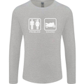 Motorbike Problem Solved Biker Motorcycle Mens Long Sleeve T-Shirt Sports Grey