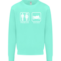 Motorbike Problem Solved Biker Motorcycle Mens Sweatshirt Jumper Peppermint