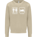 Motorbike Problem Solved Biker Motorcycle Mens Sweatshirt Jumper Sand