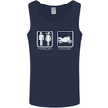 Motorbike Problem Solved Biker Motorcycle Mens Vest Tank Top Navy Blue