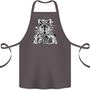 Motorbike Wolf Biker Motorcycle Motorbike Cotton Apron 100% Organic Dark Grey