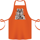 Motorbike Wolf Biker Motorcycle Motorbike Cotton Apron 100% Organic Orange