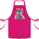 Motorbike Wolf Biker Motorcycle Motorbike Cotton Apron 100% Organic Pink