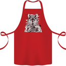 Motorbike Wolf Biker Motorcycle Motorbike Cotton Apron 100% Organic Red