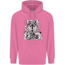 Motorbike Wolf Biker Motorcycle Motorbike Mens 80% Cotton Hoodie Azelea