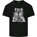 Motorbike Wolf Biker Motorcycle Motorbike Mens Cotton T-Shirt Tee Top Black