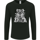 Motorbike Wolf Biker Motorcycle Motorbike Mens Long Sleeve T-Shirt Black