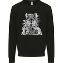 Motorbike Wolf Biker Motorcycle Motorbike Mens Sweatshirt Jumper Black