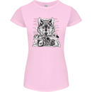 Motorbike Wolf Biker Motorcycle Motorbike Womens Petite Cut T-Shirt Light Pink