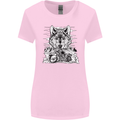 Motorbike Wolf Biker Motorcycle Motorbike Womens Wider Cut T-Shirt Light Pink