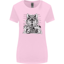 Motorbike Wolf Biker Motorcycle Motorbike Womens Wider Cut T-Shirt Light Pink