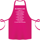 Motorbikes My Perfect Day Biker Motorcycle Cotton Apron 100% Organic Pink