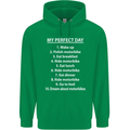 Motorbikes My Perfect Day Biker Motorcycle Mens 80% Cotton Hoodie Irish Green