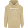 Motorbikes My Perfect Day Biker Motorcycle Mens 80% Cotton Hoodie Sand