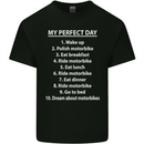 Motorbikes My Perfect Day Biker Motorcycle Mens Cotton T-Shirt Tee Top Black