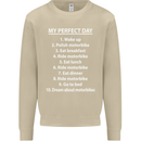 Motorbikes My Perfect Day Biker Motorcycle Mens Sweatshirt Jumper Sand