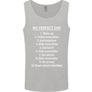 Motorbikes My Perfect Day Biker Motorcycle Mens Vest Tank Top Sports Grey
