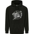 Motorcross Jump Dirt Bike MotoX Motosports Childrens Kids Hoodie Black