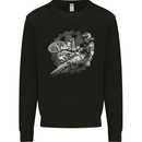 Motorcross Jump Dirt Bike MotoX Motosports Kids Sweatshirt Jumper Black