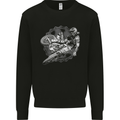 Motorcross Jump Dirt Bike MotoX Motosports Mens Sweatshirt Jumper Black
