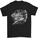 Motorcross Jump Dirt Bike MotoX Motosports Mens T-Shirt Cotton Gildan Black
