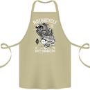 Motorcycle Dirty Garage Motorcycle Biker Cotton Apron 100% Organic Khaki