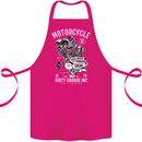 Motorcycle Dirty Garage Motorcycle Biker Cotton Apron 100% Organic Pink