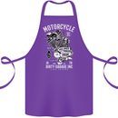 Motorcycle Dirty Garage Motorcycle Biker Cotton Apron 100% Organic Purple
