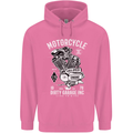 Motorcycle Dirty Garage Motorcycle Biker Mens 80% Cotton Hoodie Azelea